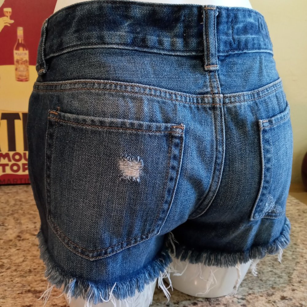 PINK Victoria's Secret Rhinestone Studded Denim Cutoff Shorts - Picture 5 of 11
